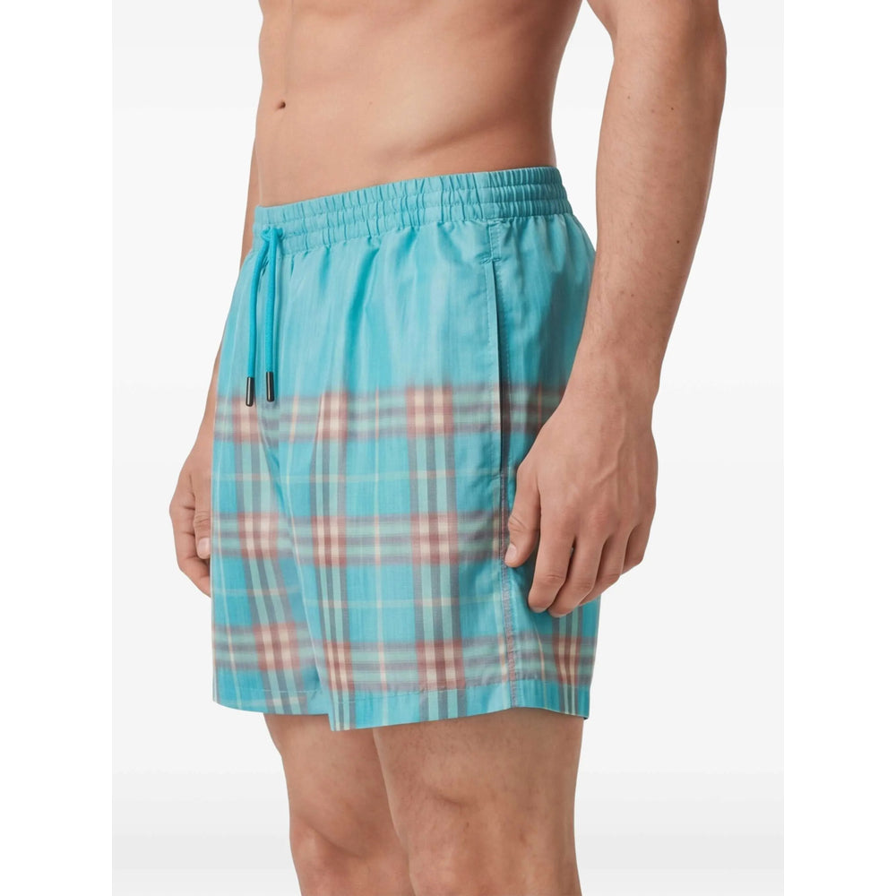 Burberry Blue Beachwear - Swim Shorts Men BURBERRY