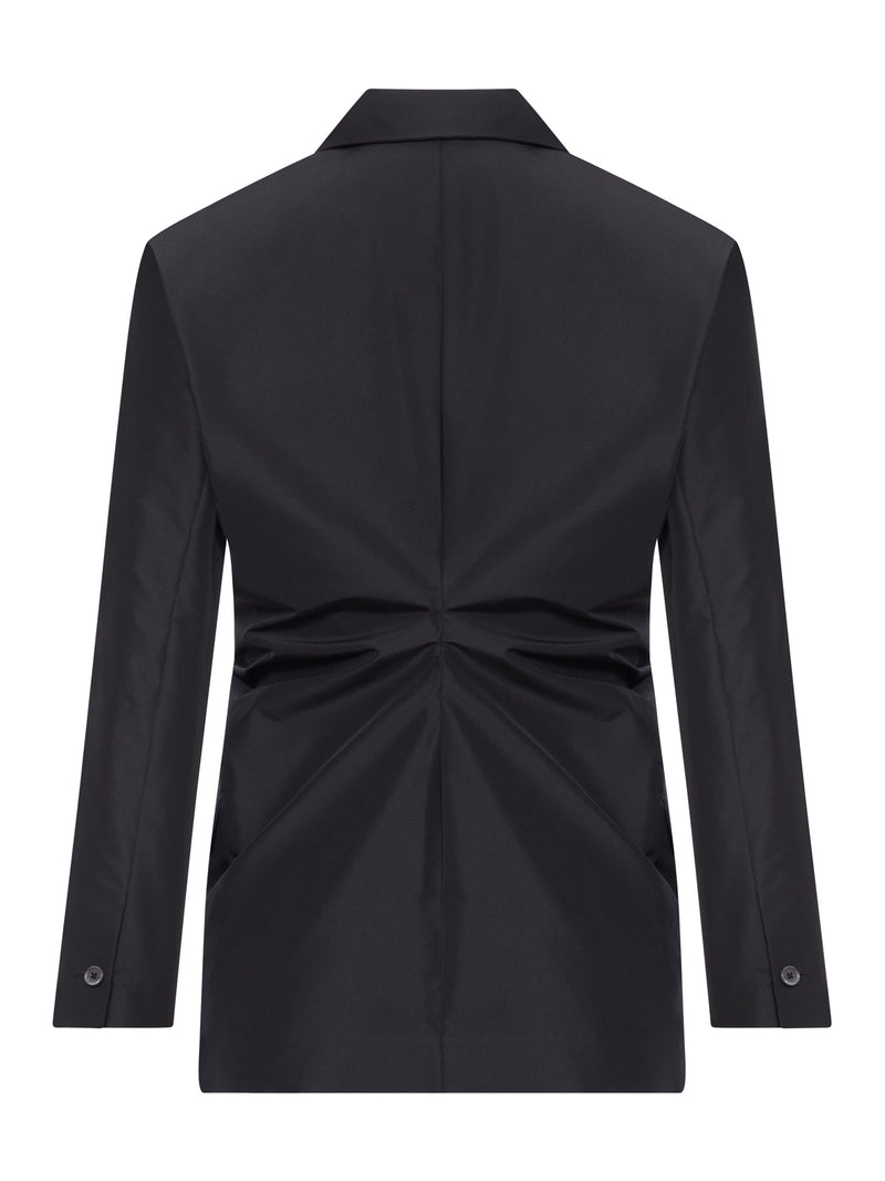 Jil Sander Women Tailored Blazer In Technical Fabric With Back Draping JIL SANDER