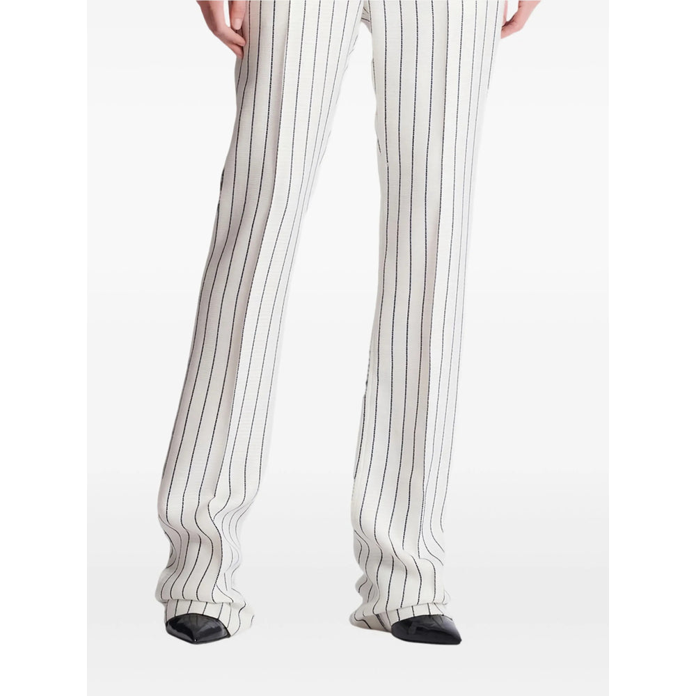 Balmain White Trousers - Flared Trousers Women BALMAIN