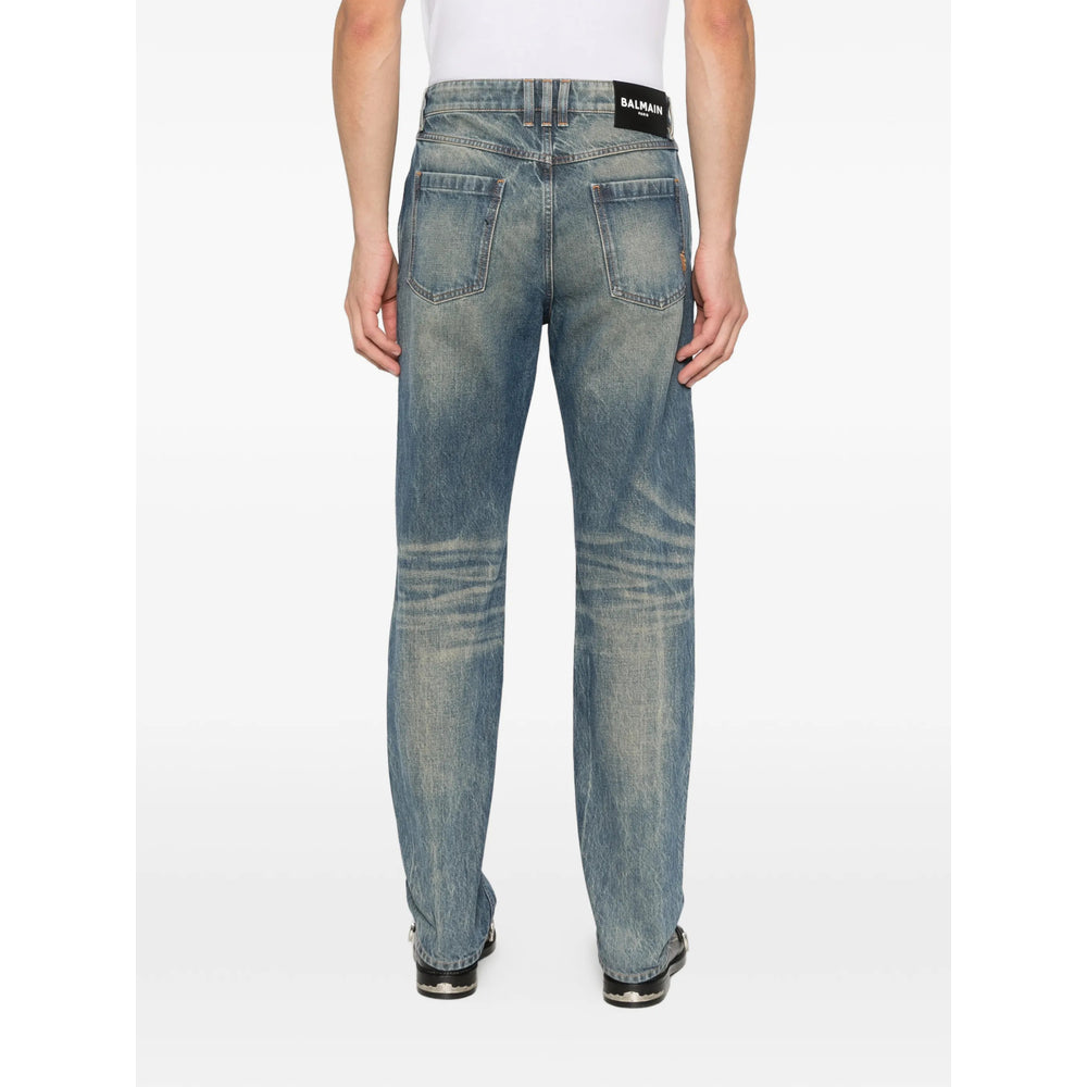 Balmain Blue Denim - Regular & Straight-Leg Jeans Men BALMAIN