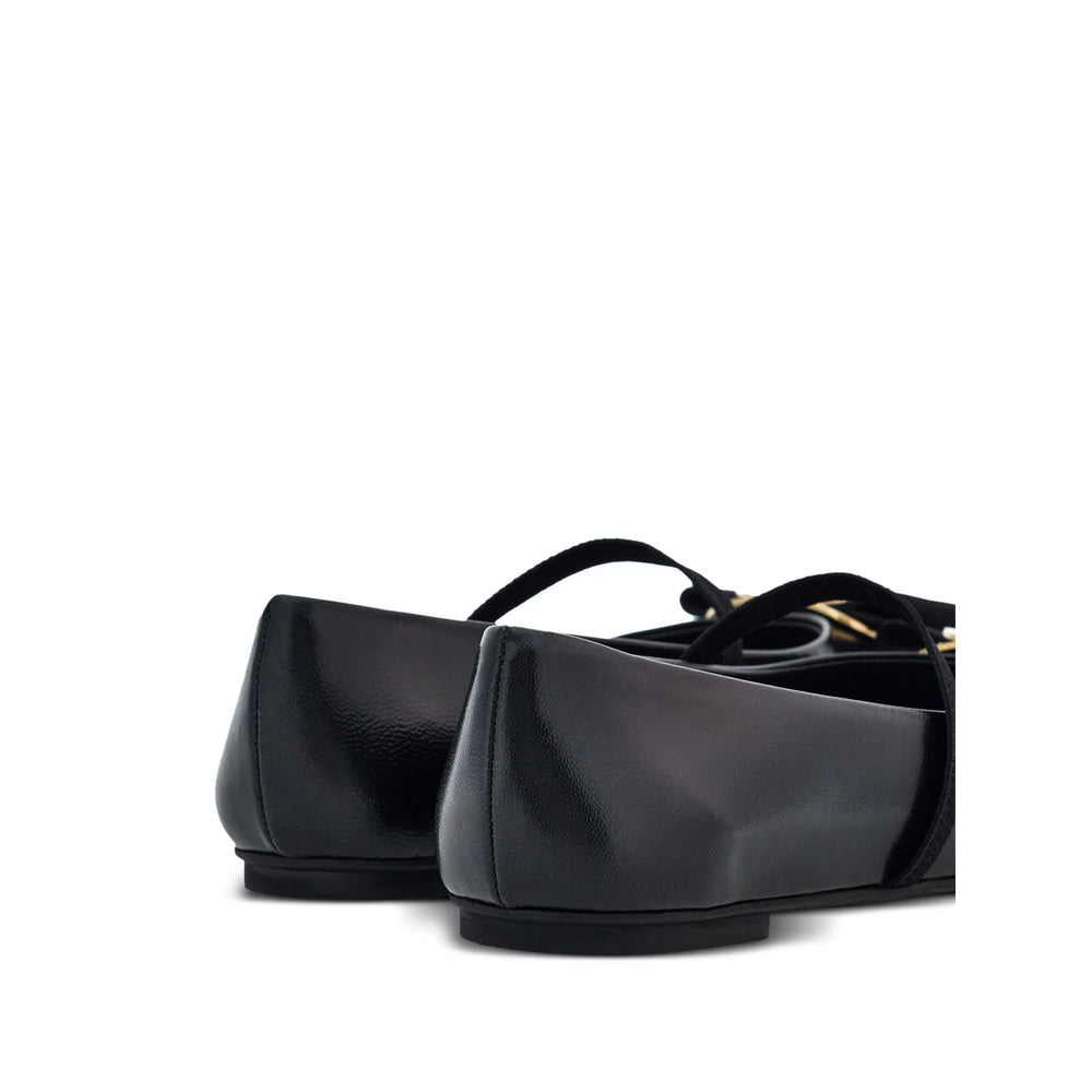 Ferragamo Black Ballet Flats Women FERRAGAMO
