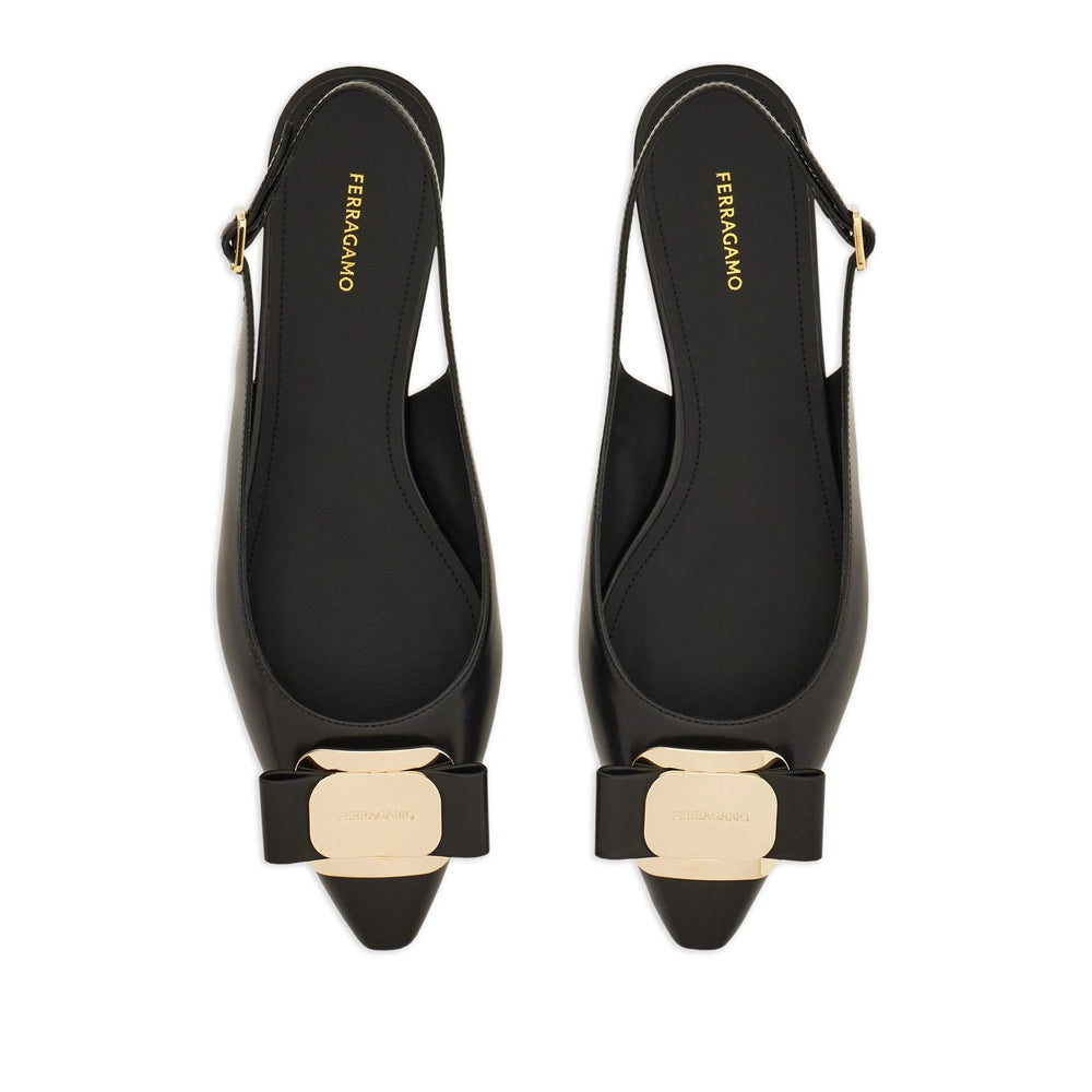 Ferragamo Black Ballet Flats Women FERRAGAMO
