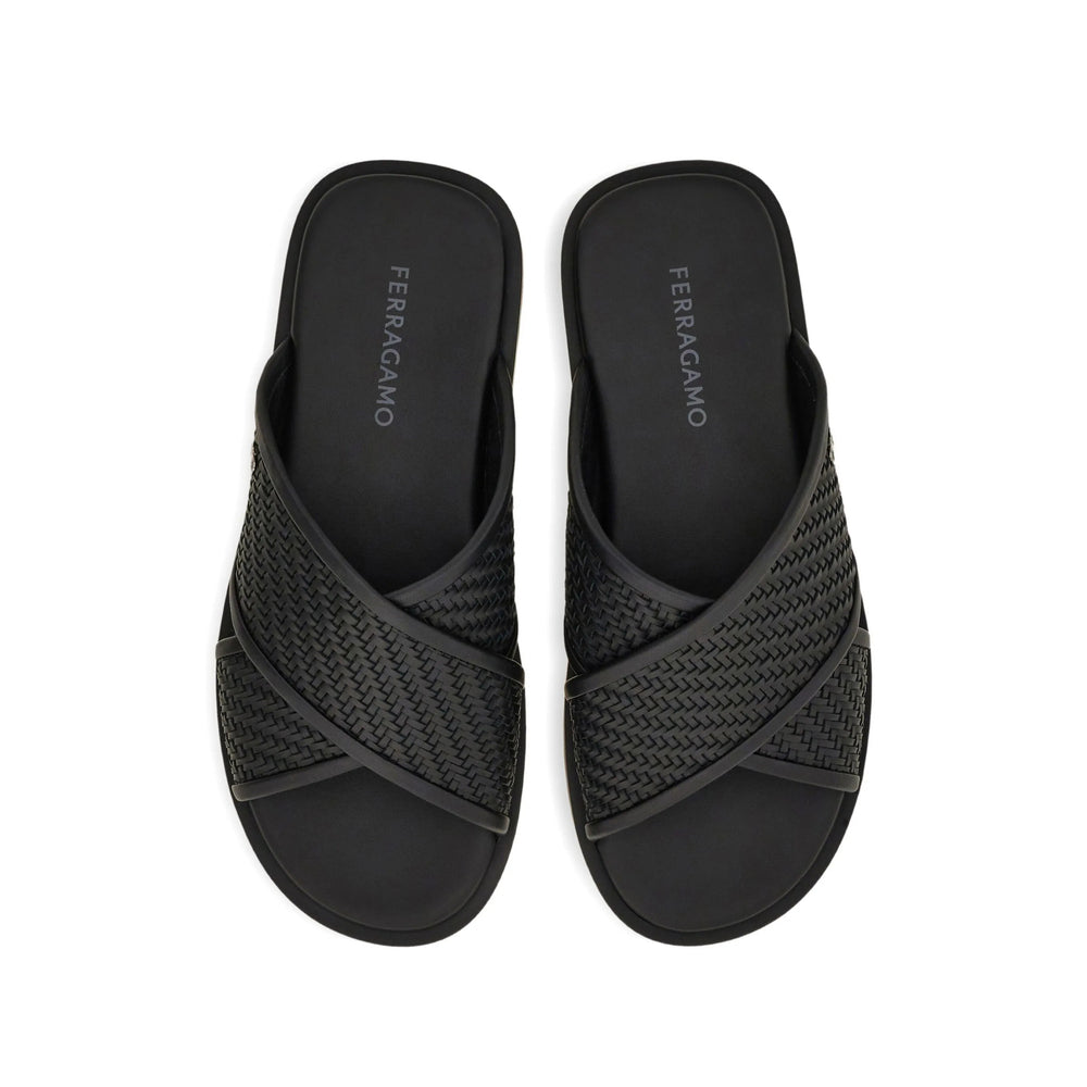 Ferragamo Black Sandals Men