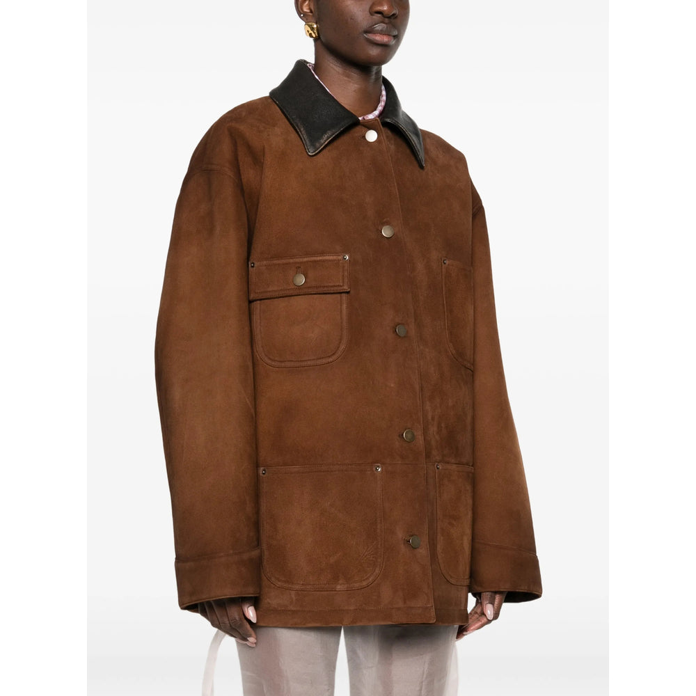 Prada Brown Jackets - Leather Jackets Women PRADA