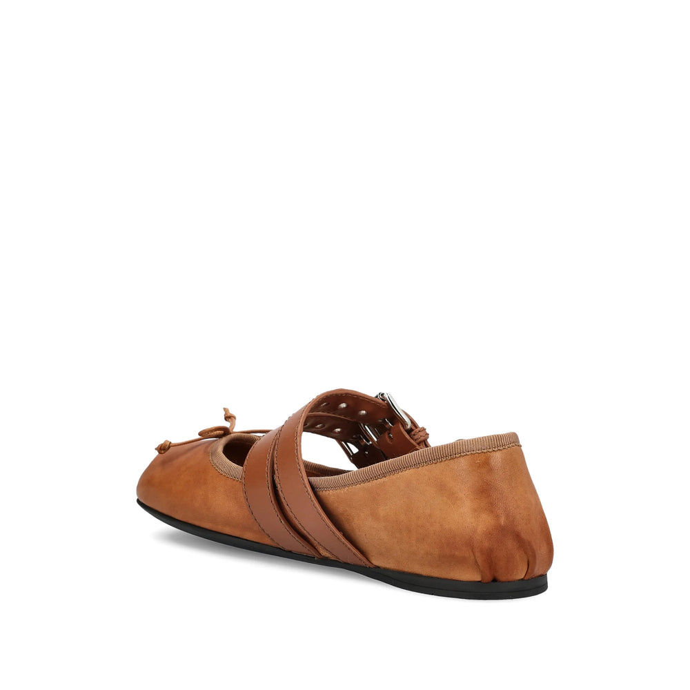 Miu Miu Brown Ballet Flats Women MIU MIU