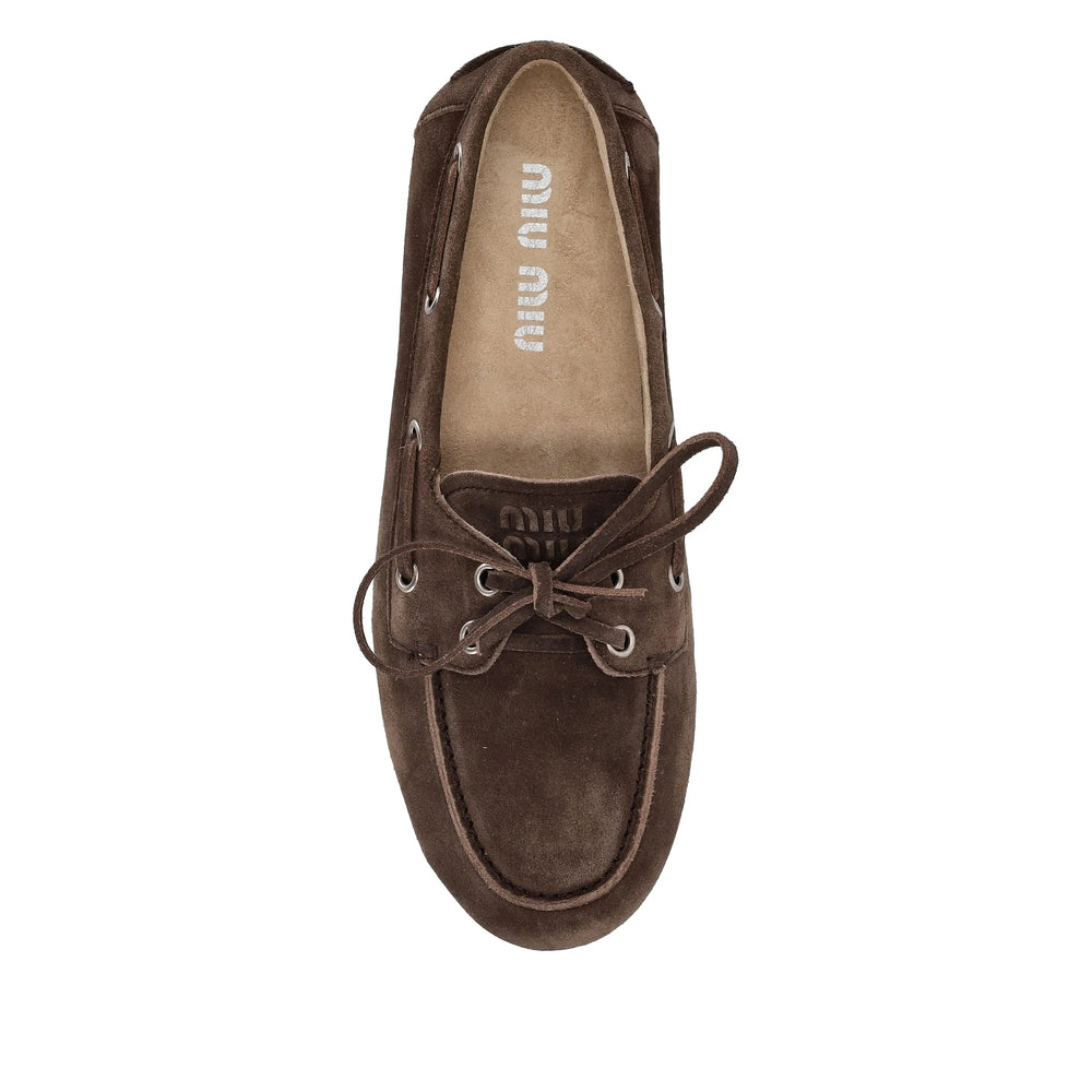 Miu Miu Brown Loafers Women MIU MIU