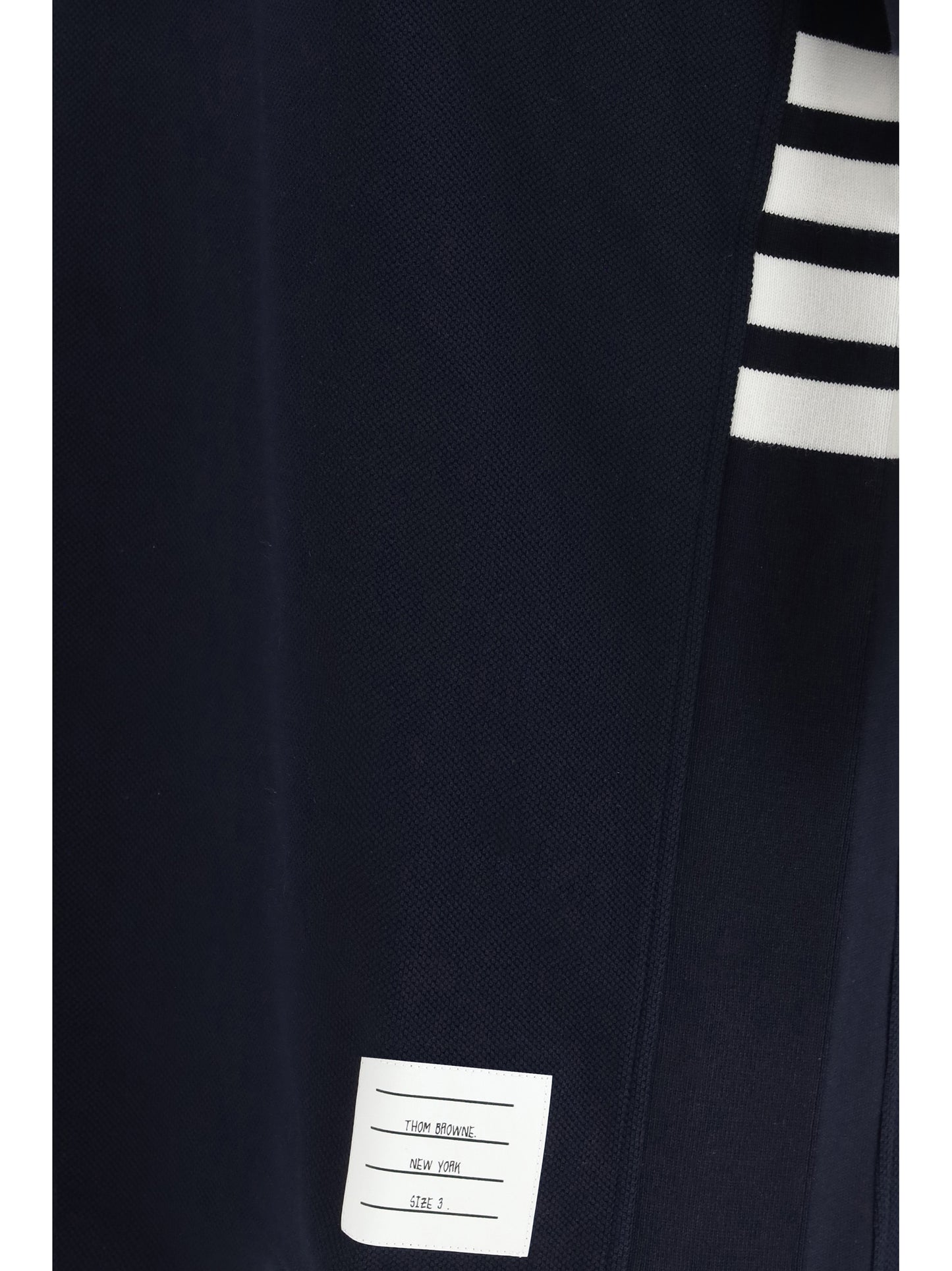 Thom Browne Men Polo Whit Iconic Bands THOM BROWNE