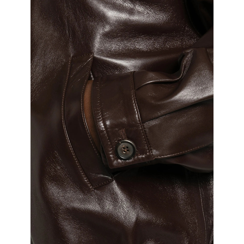 Miu Miu Brown Jackets - Leather Jackets Women MIU MIU