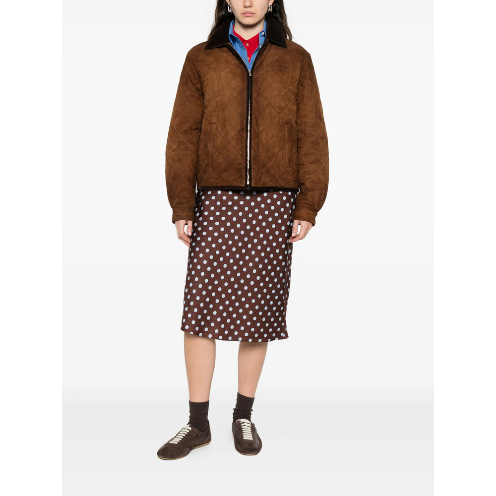 Miu Miu Brown Jackets - Bomber Jackets Women MIU MIU