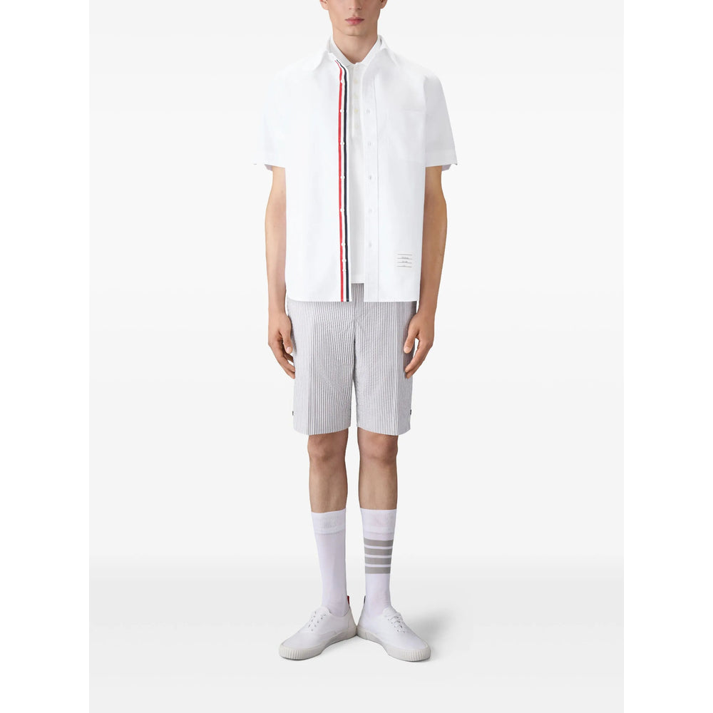 Thom Browne White Polo Shirts Men THOM BROWNE