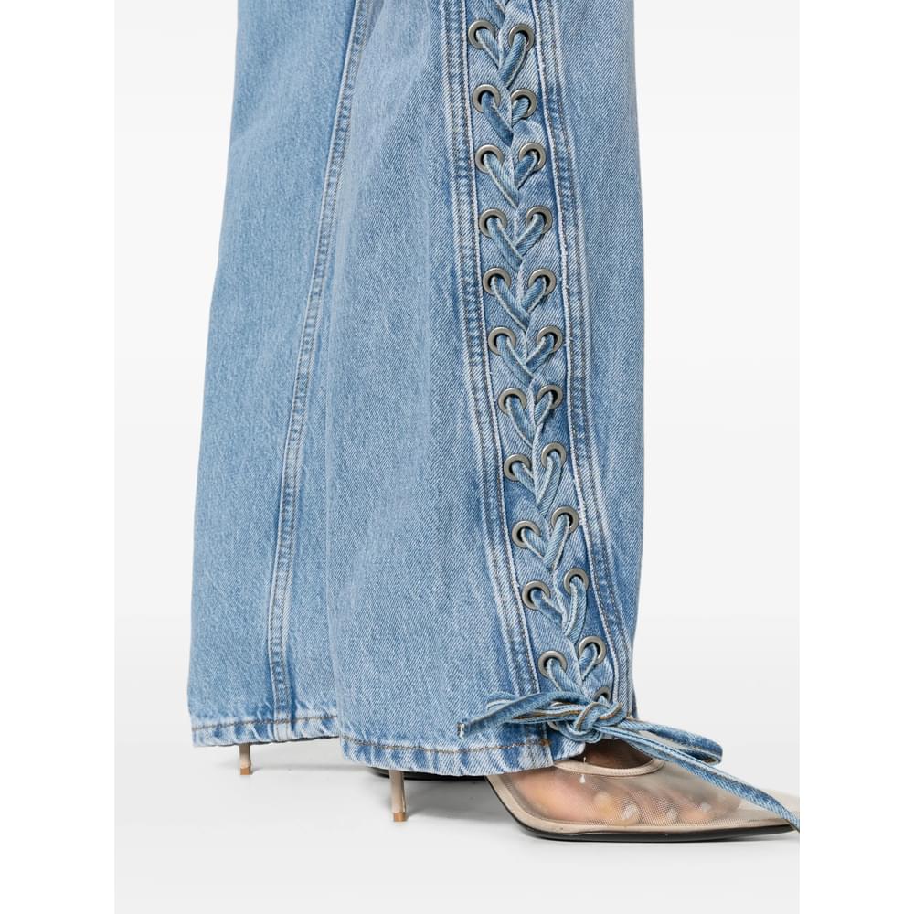 Rotate Blue Denim - Straight-Leg Jeans Women ROTATE