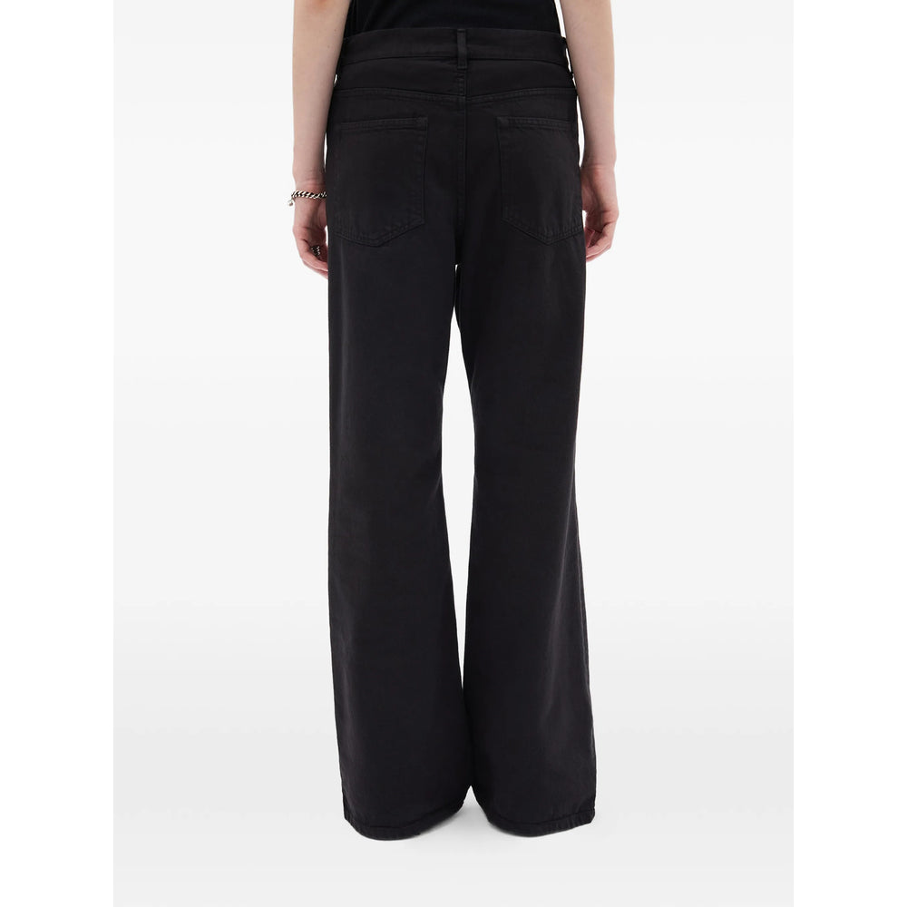 Ann Demeulemeester Black Denim - Wide-Leg Jeans Women ANN DEMEULEMEESTER