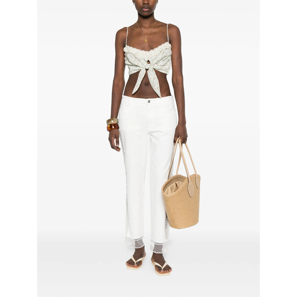 Ermanno Scervino White Denim - Straight-Leg Jeans Women ERMANO SCERVINO
