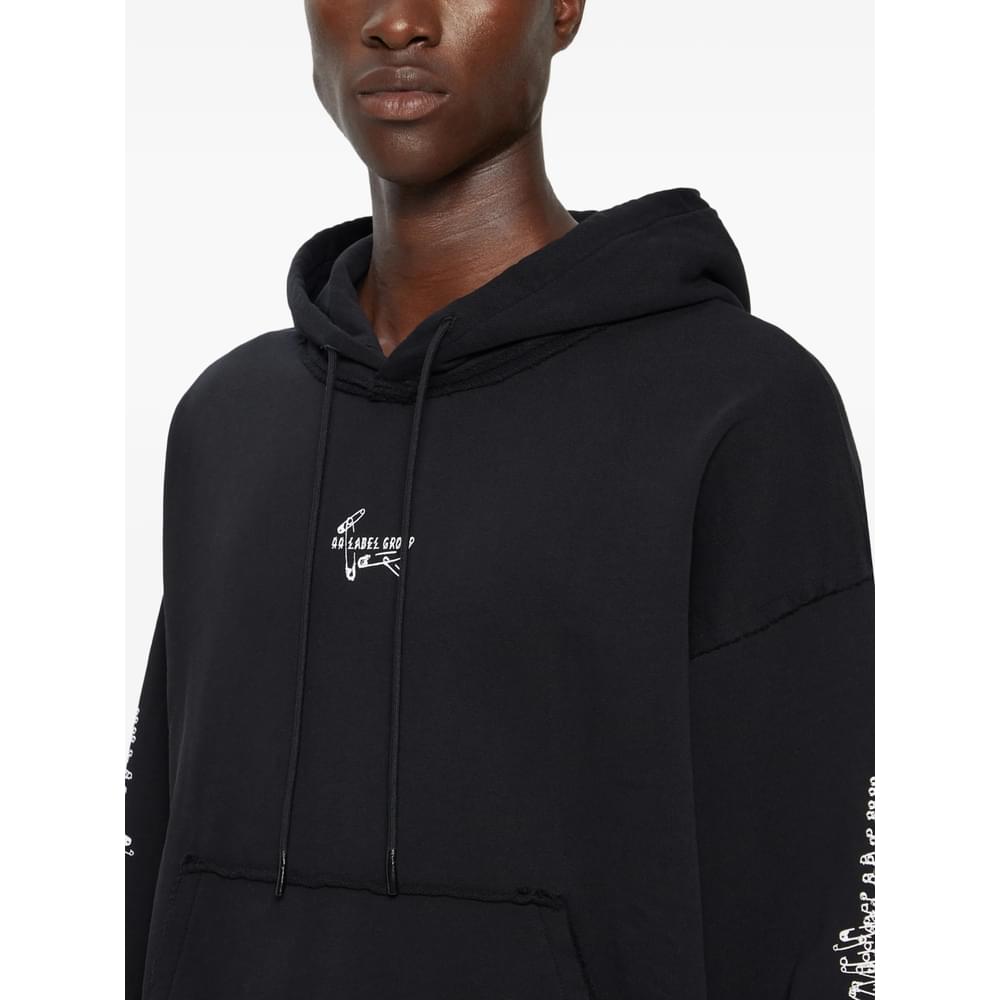 44 Label Group Black Sweaters & Knitwear - Hoodies Men 44 LABEL GROUP