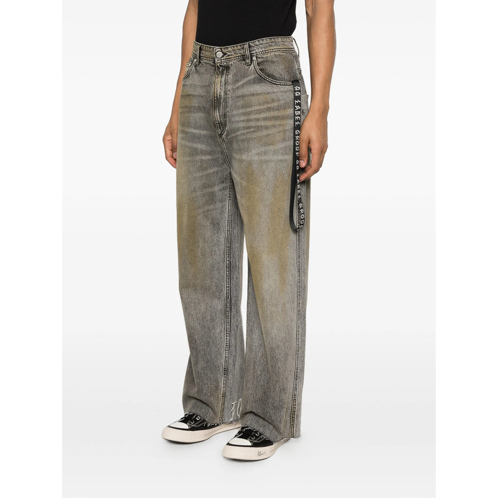 44 Label Group Grey Denim - Wide-Leg Jeans Men 44 LABEL GROUP