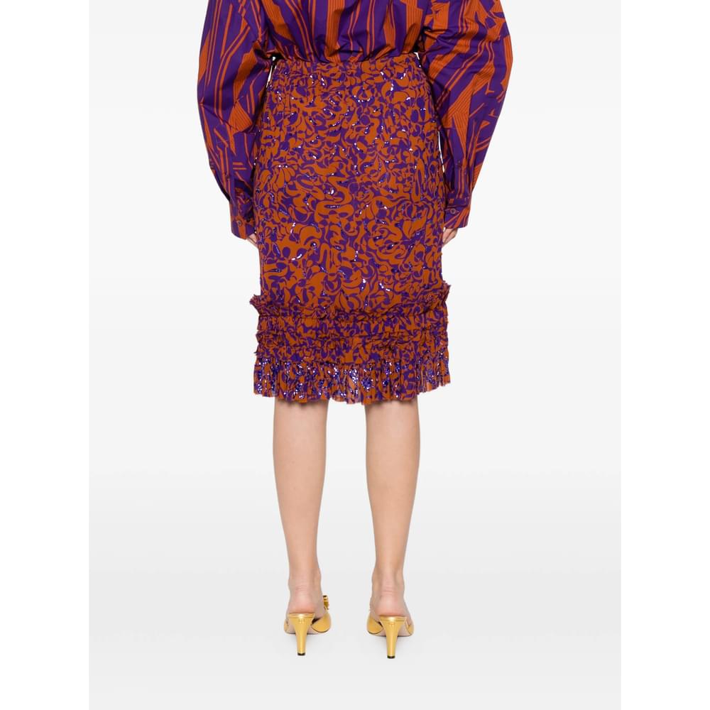 Dries Van Noten Brown Skirts - Straight Skirts Women DRIES VAN NOTEN