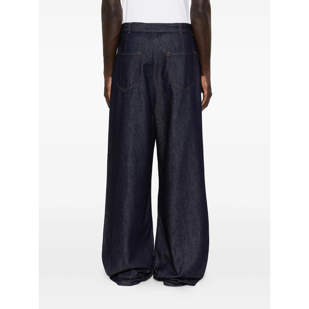 Dries Van Noten Blue Denim - Wide-Leg Jeans Men DRIES VAN NOTEN