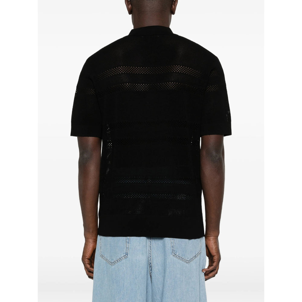 Dries Van Noten Black Polo Shirts Men DRIES VAN NOTEN