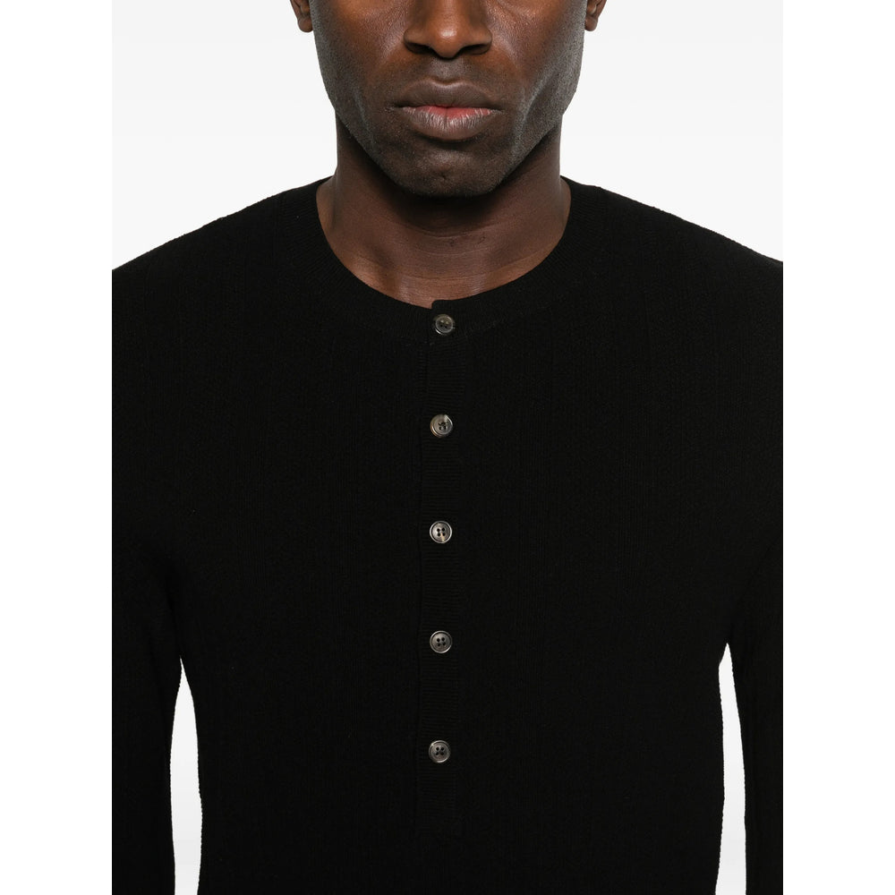 Dries Van Noten Black Polo Shirts Men DRIES VAN NOTEN