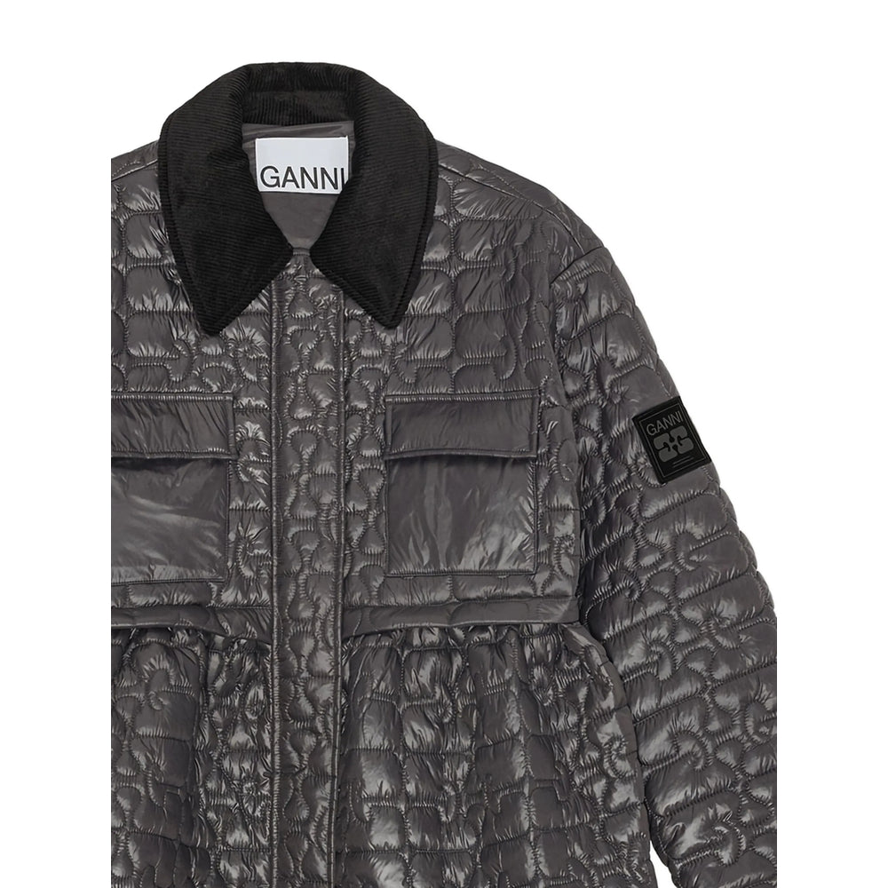 Ganni Brown Jackets - Puffer Jackets Women GANNI
