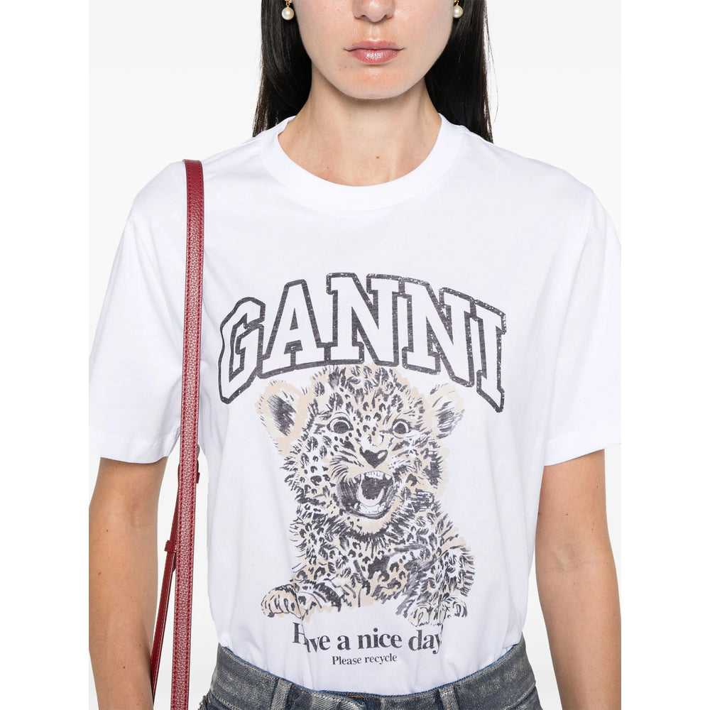 Ganni Grey Tops - T-Shirts & Jerseys Women GANNI