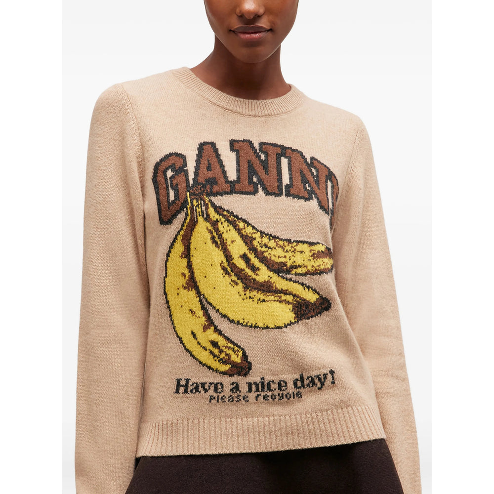 Ganni Neutrals Knitwear - Jumpers Women GANNI