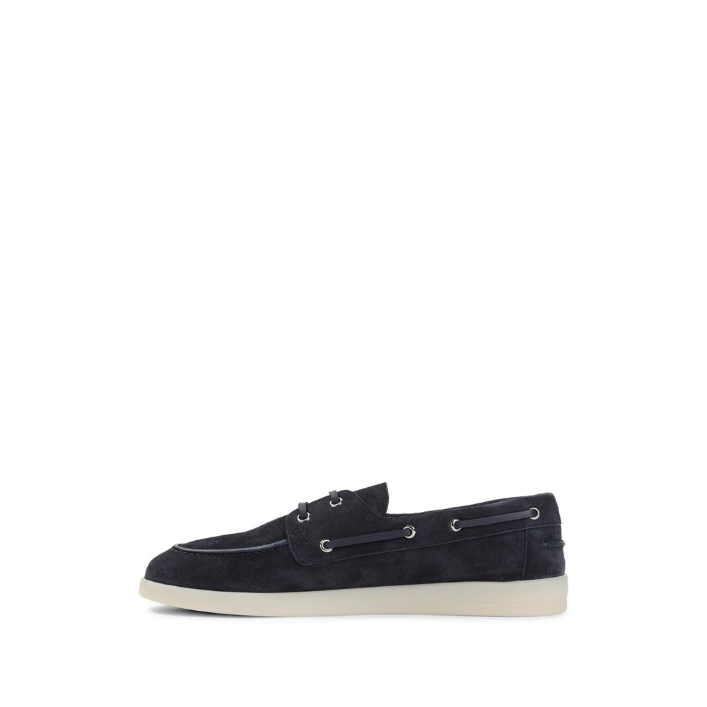 Prada Blue Boat Shoes Men PRADA
