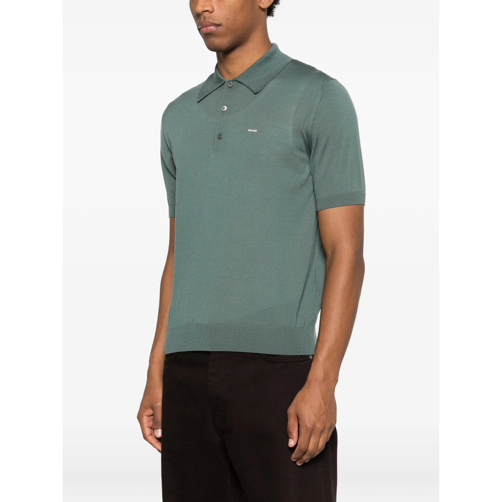 Prada Green Polo Shirts Men PRADA