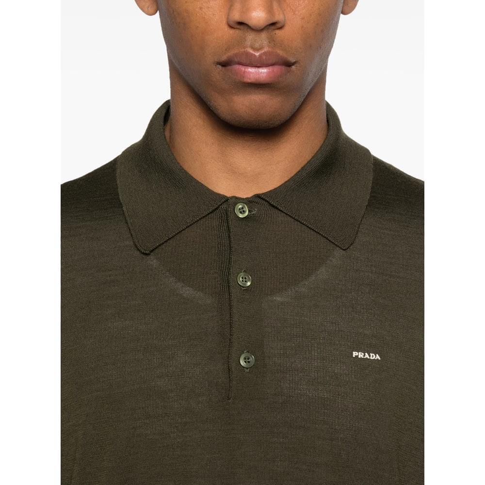 Prada Green Polo Shirts Men PRADA