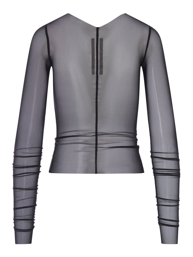 Rick Owens Women Temple T-Shirt In Transparent Tulle RICK OWENS