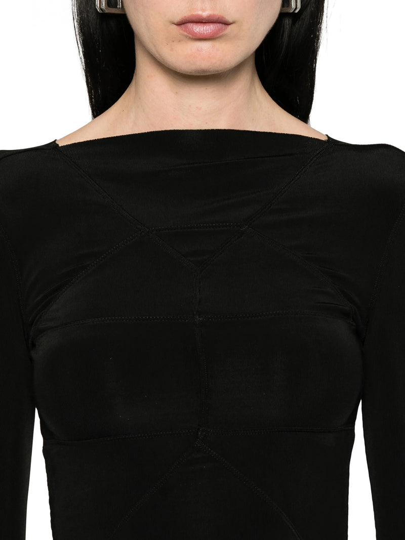 Rick Owens Women Fitted Temple Top With V-Neck Back RICK OWENS