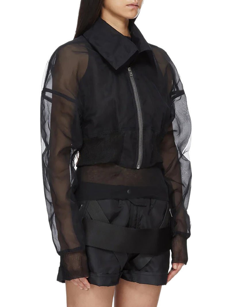 Rick Owens Women Cropped Dracucollar Bomber RICK OWENS