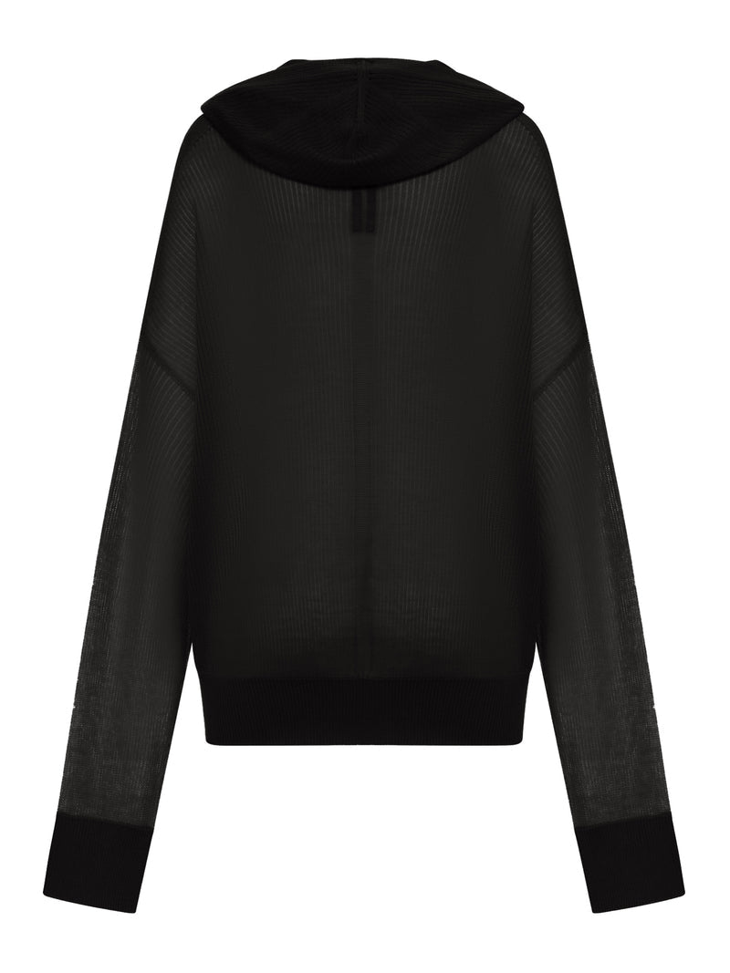 Rick Owens Women Semi-Transparent Knit Sweatshirt With Hood RICK OWENS