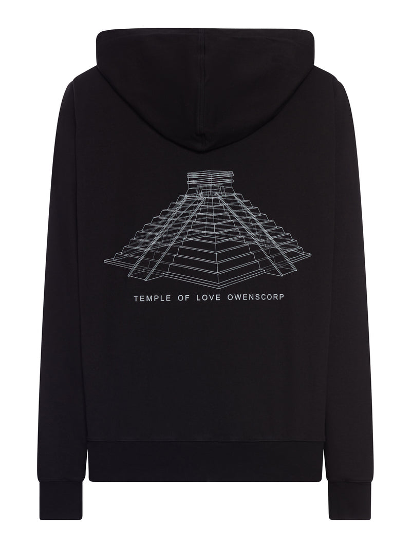 Rick Owens Men Cotton Hoodie With Graphic Print RICK OWENS