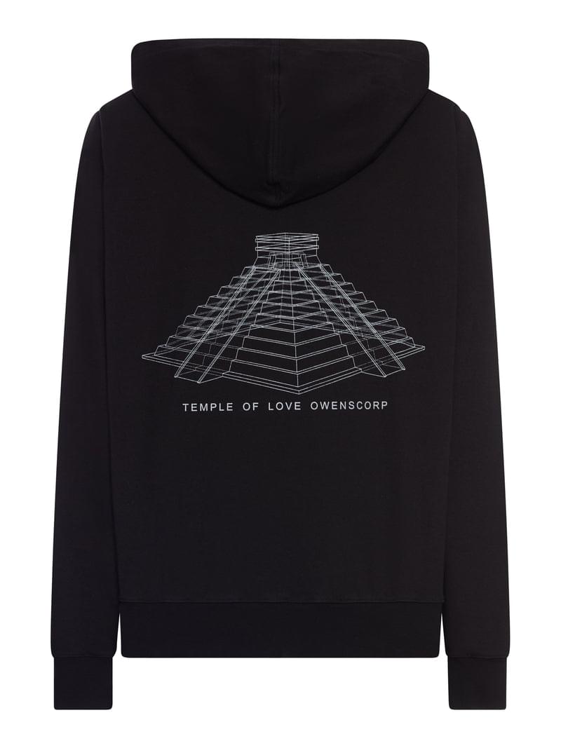 Rick Owens Men Cotton Hoodie With Graphic Print RICK OWENS