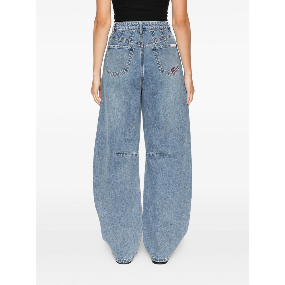 Self-Portrait Blue Denim - Wide-Leg Jeans Women SELF-PORTRAIT