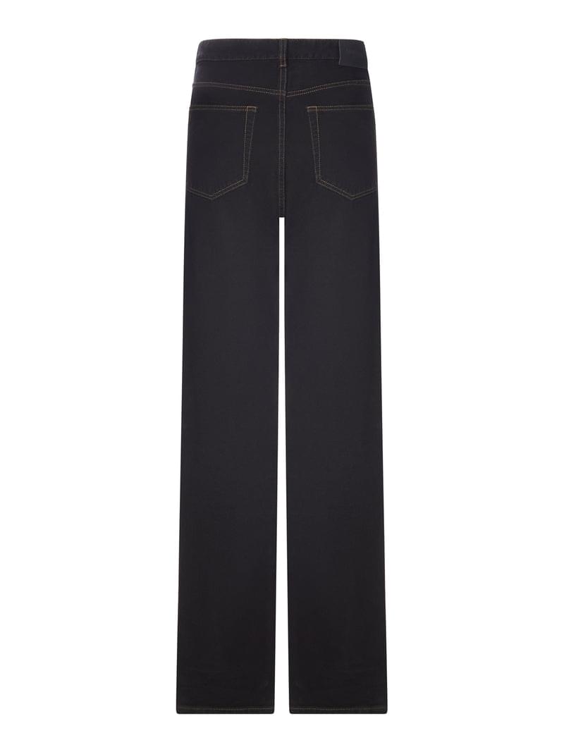 Saint Laurent Women Wide Leg High Waist Denim Jeans SAINT LAURENT