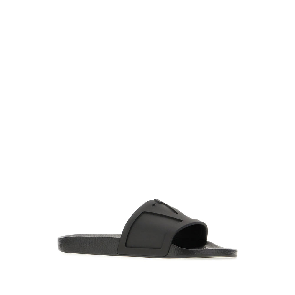 Valentino Garavani Black Flip-Flops & Slides Men VALENTINO GARAVANI