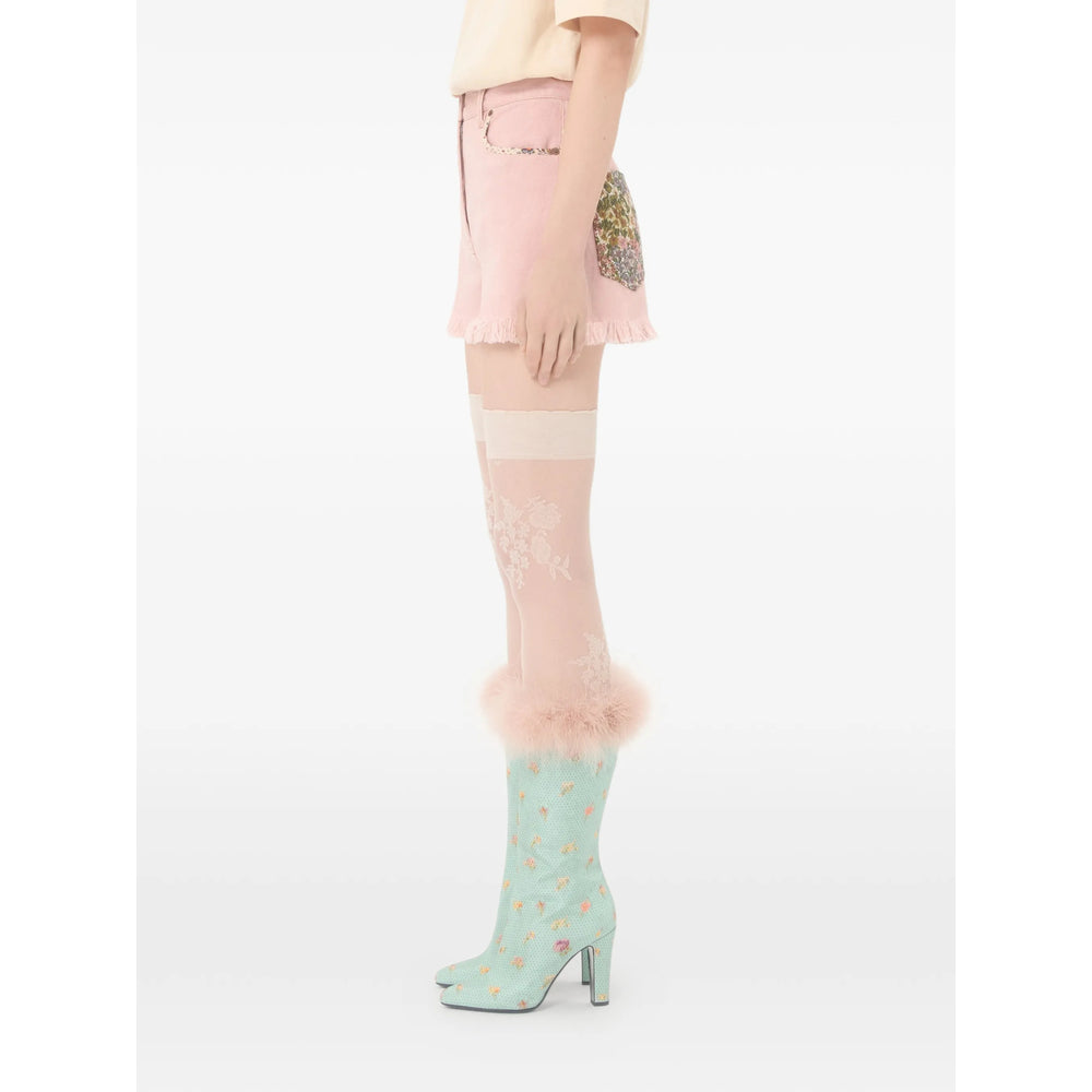 Valentino Pink Denim - Denim Shorts Women Women VALENTINO