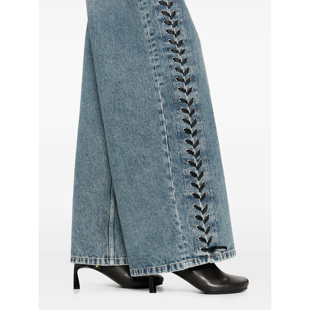 Stella Mccartney Blue Denim - Wide-Leg Jeans Women STELLA MCCARTNEY