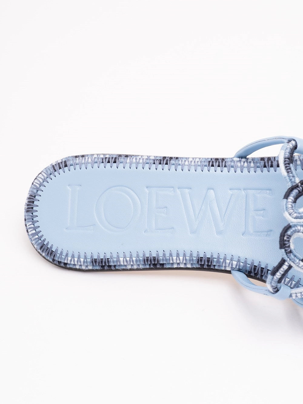 Loewe Women Paula`S Ibiza `Petal Anagram` Embroidery Slides LOEWE