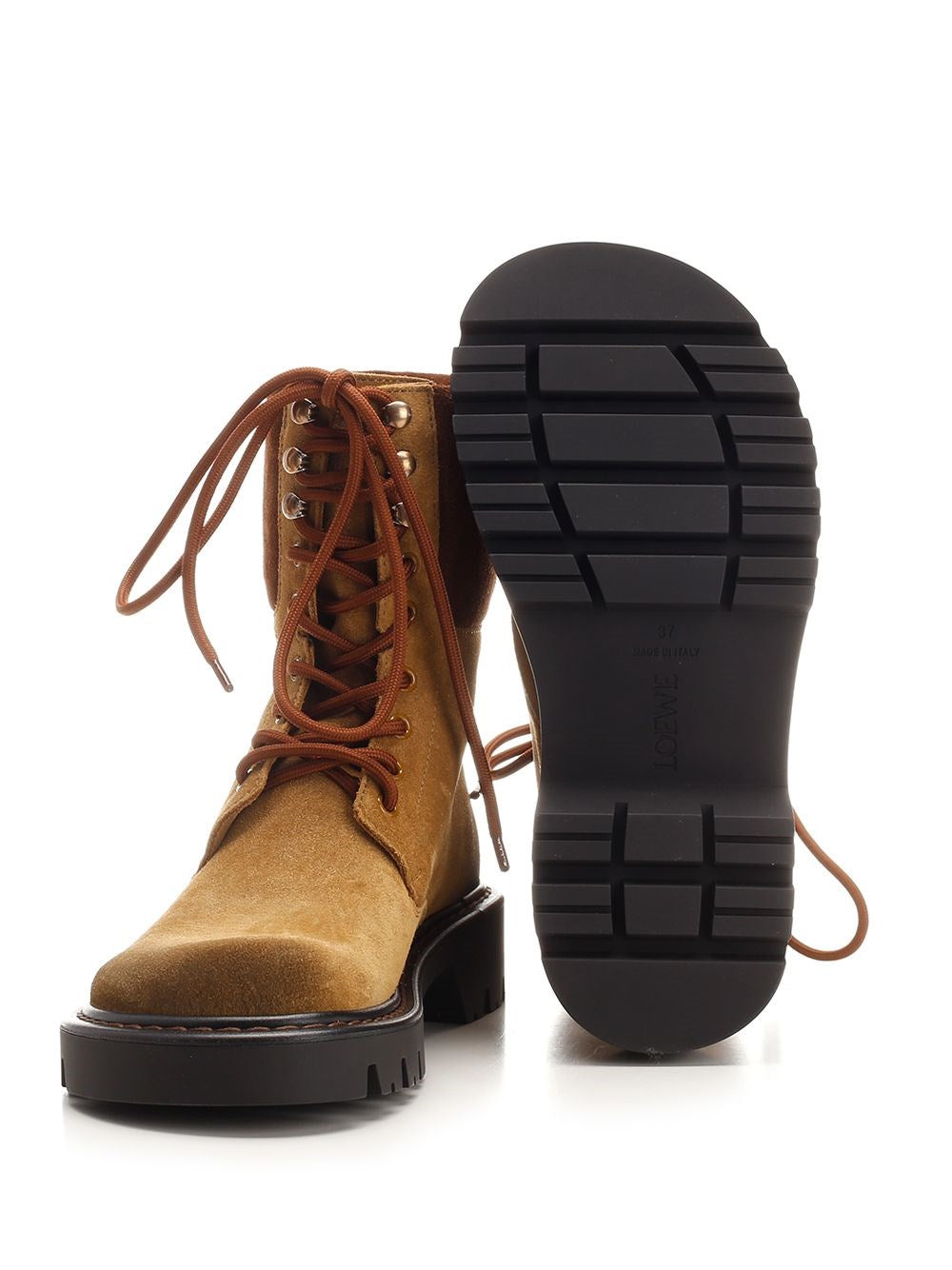 Loewe Women Suede 'Sierra' Combat Boots LOEWE