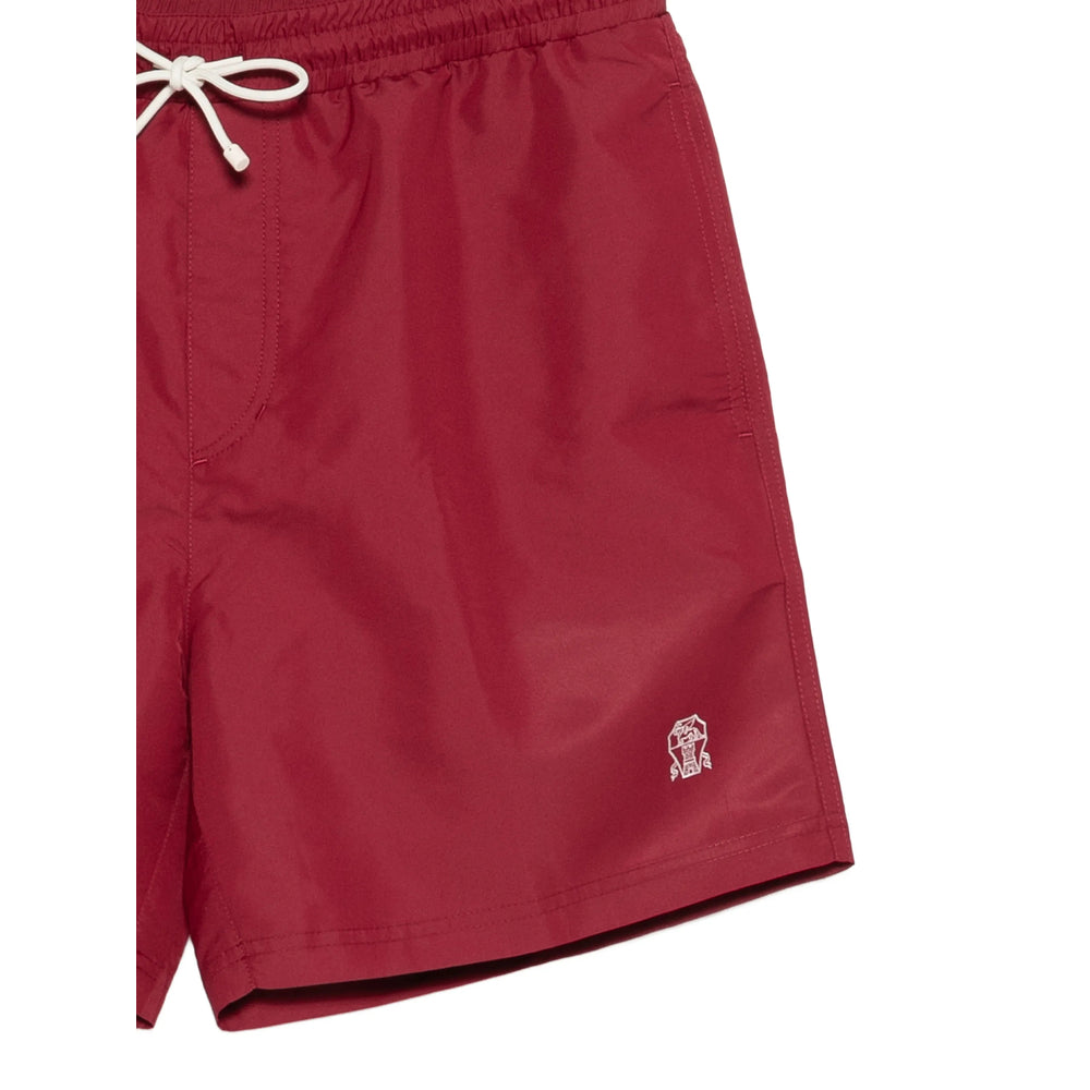 Brunello Cucinelli Red Beachwear - Swim Shorts Men BRUNELLO CUCINELLI