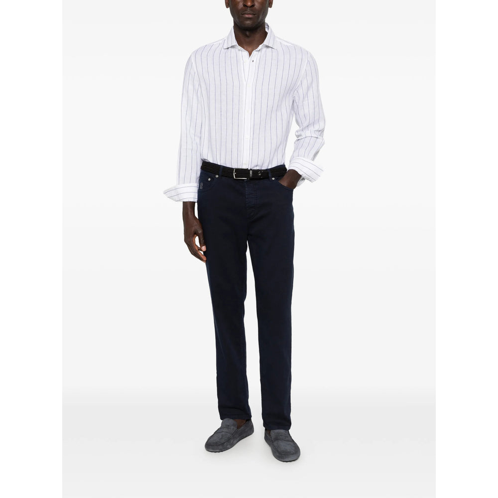 Brunello Cucinelli White Shirts Men BRUNELLO CUCINELLI