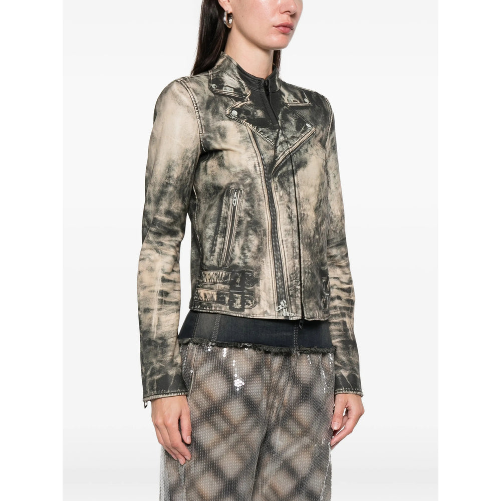 Diesel Neutrals Jackets - Leather Jackets Women Women DIESEL