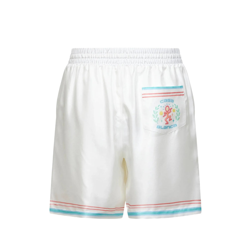 Casablanca White Shorts - Track & Running Shorts Men CASABLANCA