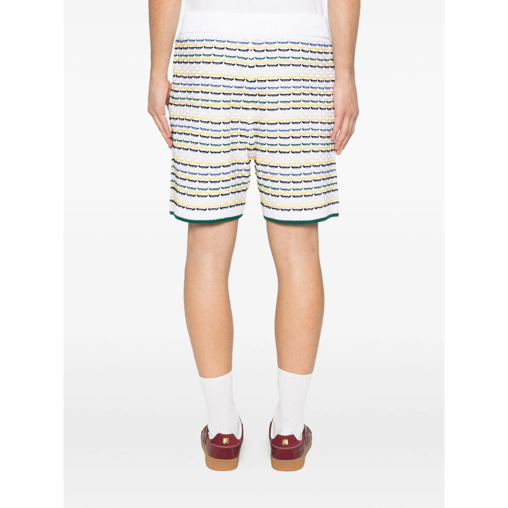 Casablanca White Shorts - Bermuda Shorts Men CASABLANCA