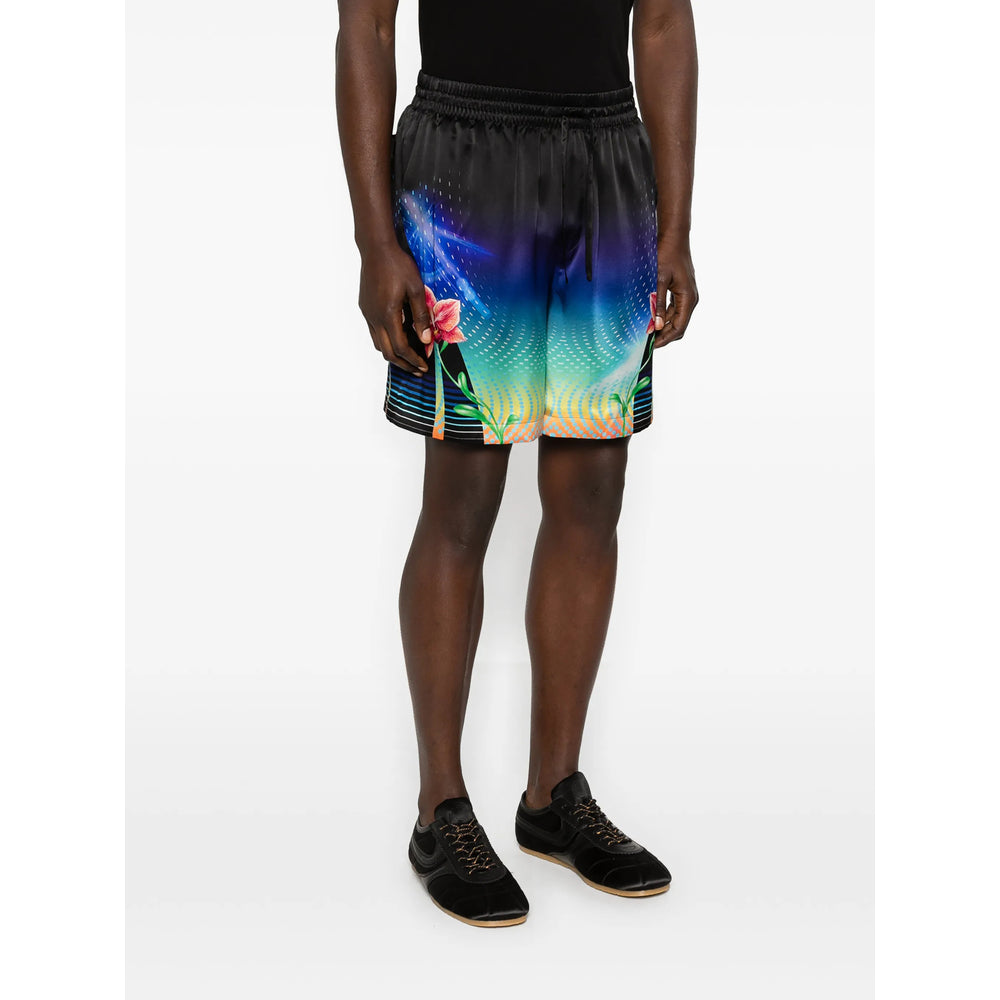 Casablanca Black Shorts - Track & Running Shorts Men CASABLANCA