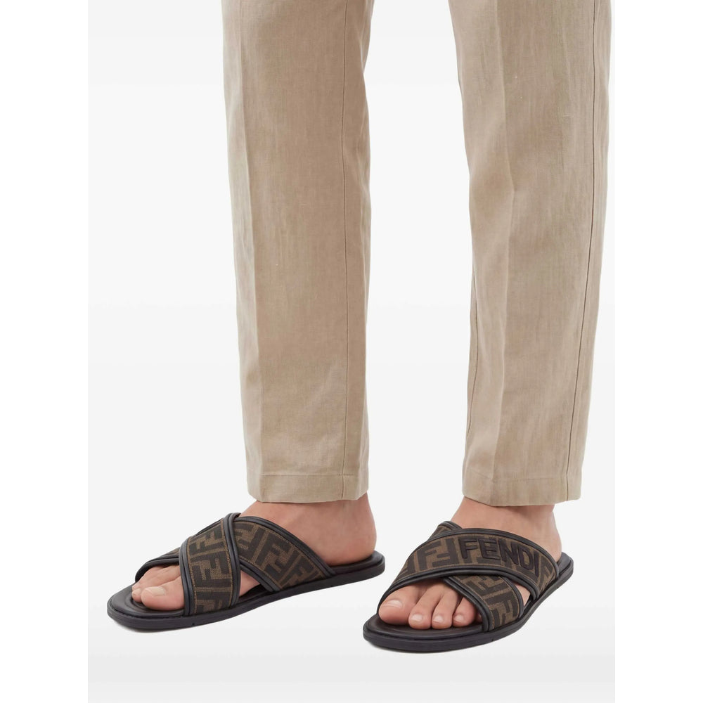 Fendi Black Flip-Flops & Slides Men FENDI