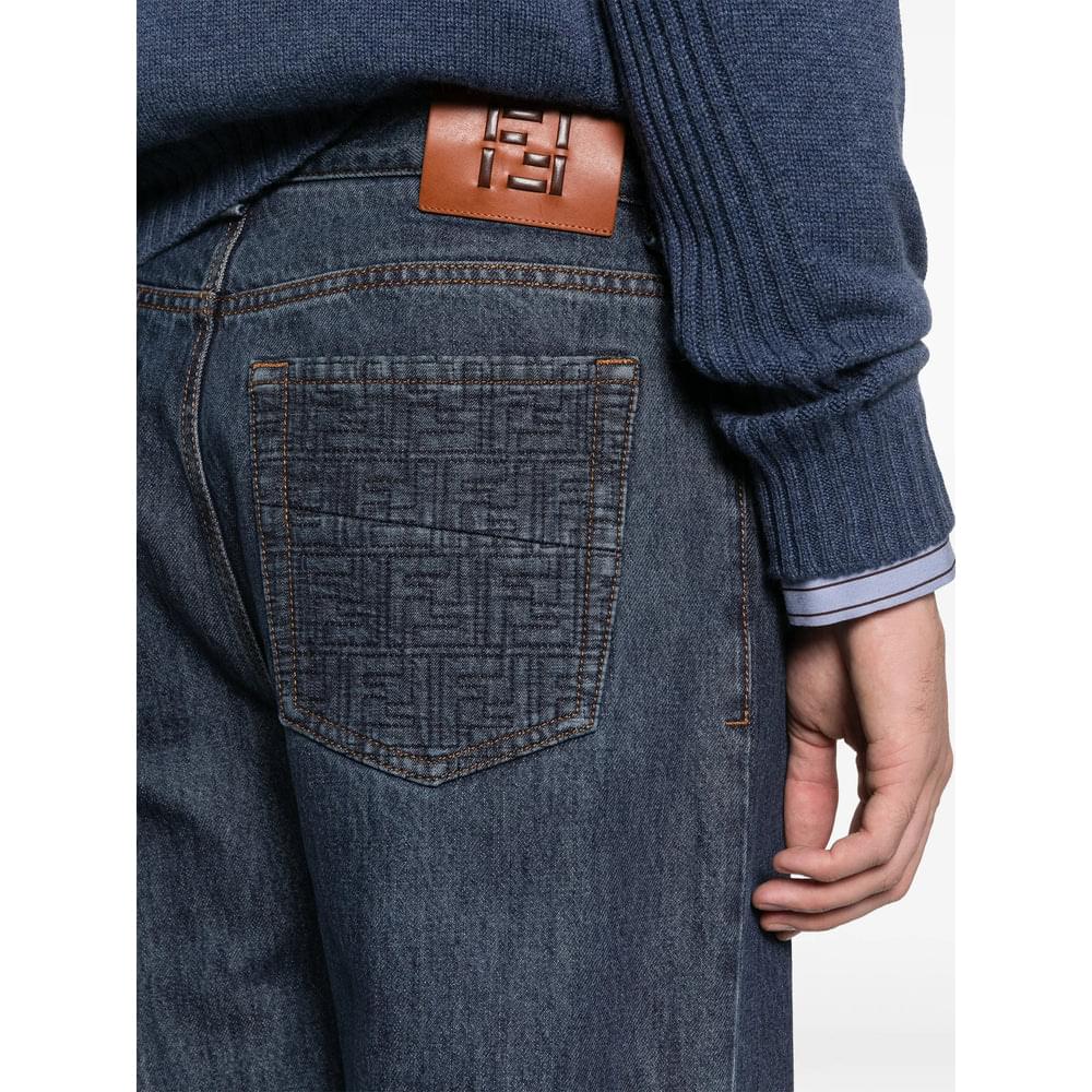 Fendi Blue Denim - Bootcut Jeans Men FENDI